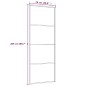 vidaXL Schiebetür ESG-Glas und Aluminium 76x205 cm Weiß vidaXL Schiebetür ESG-Glas und Aluminium 76x205 cm Weiß