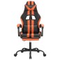 vidaXL Gaming-Stuhl mit Fußstütze Drehbar Schwarz & Orange Kunstleder vidaXL Gaming-Stuhl mit Fußstütze Drehbar Schwarz & Orange Kunstleder