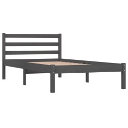 vidaXL Massivholzbett Kiefer 90x190 cm Grau