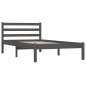 vidaXL Massivholzbett Kiefer 90x190 cm Grau vidaXL Massivholzbett Kiefer 90x190 cm Grau