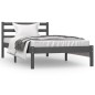 vidaXL Massivholzbett Kiefer 90x190 cm Grau vidaXL Massivholzbett Kiefer 90x190 cm Grau