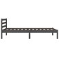 vidaXL Massivholzbett Kiefer 90x190 cm Grau vidaXL Massivholzbett Kiefer 90x190 cm Grau
