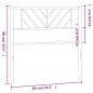 vidaXL Kopfteil Metall Schwarz 80 cm