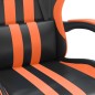 vidaXL Gaming-Stuhl mit Fußstütze Drehbar Schwarz & Orange Kunstleder vidaXL Gaming-Stuhl mit Fußstütze Drehbar Schwarz & Orange Kunstleder