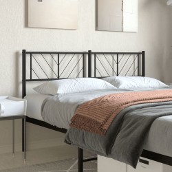 vidaXL Kopfteil Metall Schwarz 120 cm