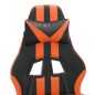 vidaXL Gaming-Stuhl mit Fußstütze Drehbar Schwarz & Orange Kunstleder vidaXL Gaming-Stuhl mit Fußstütze Drehbar Schwarz & Orange Kunstleder