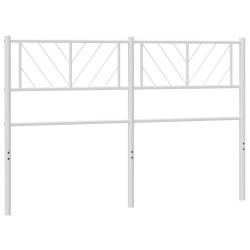 vidaXL Kopfteil Metall Weiß 120 cm