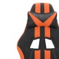 vidaXL Gaming-Stuhl mit Fußstütze Drehbar Schwarz & Orange Kunstleder vidaXL Gaming-Stuhl mit Fußstütze Drehbar Schwarz & Orange Kunstleder