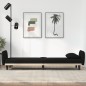 Schlafsofa mit Getränkehaltern Schwarz Stoff Schlafsofa mit Getränkehaltern Schwarz Stoff