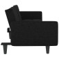 Schlafsofa mit Getränkehaltern Schwarz Stoff Schlafsofa mit Getränkehaltern Schwarz Stoff