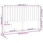 vidaXL Bett-Kopfteil 155,5x4x100 cm Massivholz Kiefer