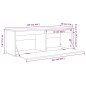 vidaXL Wandschrank 100x30x35 cm Massivholz Kiefer vidaXL Wandschrank 100x30x35 cm Massivholz Kiefer