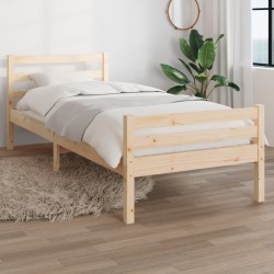 vidaXL Massivholzbett 90x190 cm
