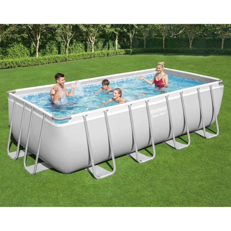 Bestway Power Steel Pool-Set Rechteckig 488×244×122 cm Bestway Power Steel Pool-Set Rechteckig 488×244×122 cm