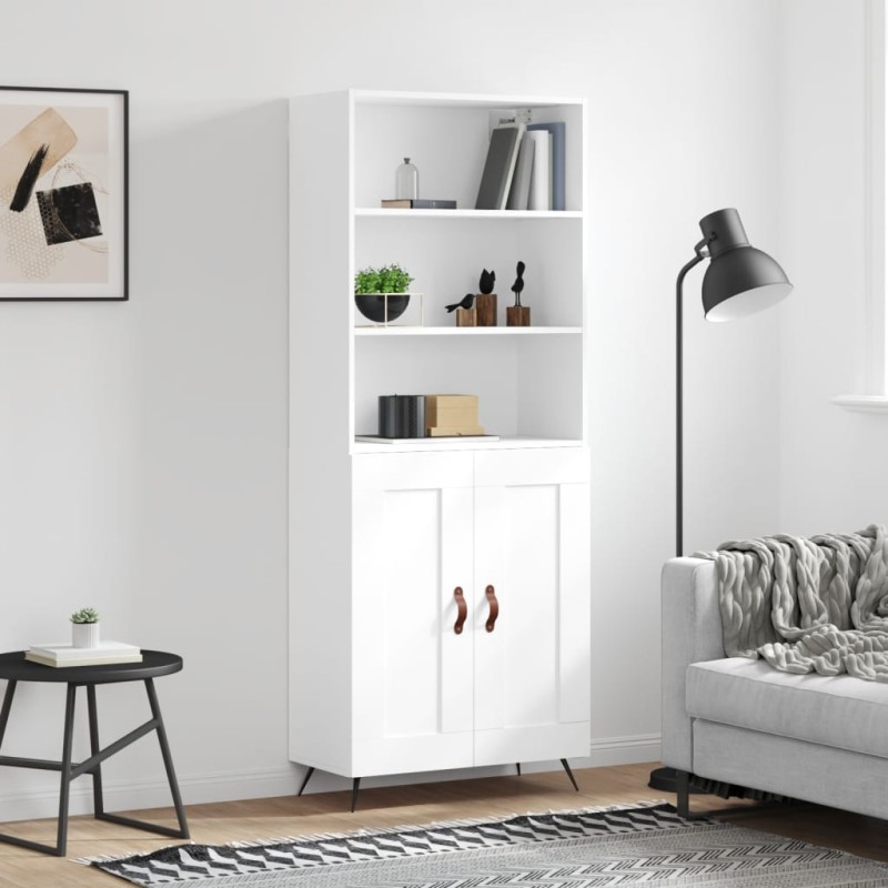 vidaXL Highboard Weiß 69,5x34x180 cm Holzwerkstoff vidaXL Highboard Weiß 69,5x34x180 cm Holzwerkstoff