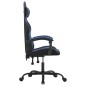 Gaming-Stuhl Drehbar Schwarz und Blau Kunstleder Gaming-Stuhl Drehbar Schwarz und Blau Kunstleder
