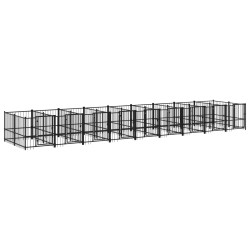 vidaXL Outdoor-Hundezwinger Stahl 16,89 m²