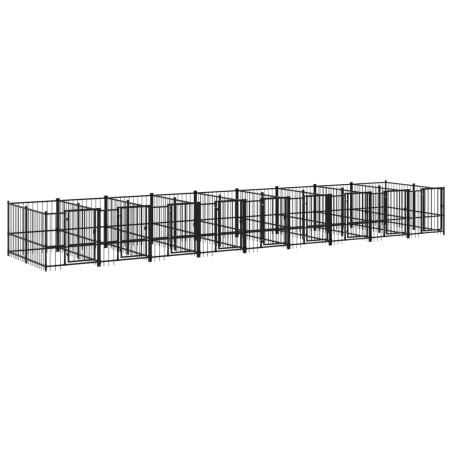 vidaXL Outdoor-Hundezwinger Stahl 16,89 m²