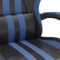 Gaming-Stuhl Drehbar Schwarz und Blau Kunstleder Gaming-Stuhl Drehbar Schwarz und Blau Kunstleder