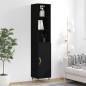 vidaXL Highboard Schwarz 34,5x34x180 cm Holzwerkstoff vidaXL Highboard Schwarz 34,5x34x180 cm Holzwerkstoff