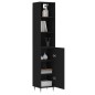 vidaXL Highboard Schwarz 34,5x34x180 cm Holzwerkstoff vidaXL Highboard Schwarz 34,5x34x180 cm Holzwerkstoff