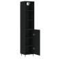 vidaXL Highboard Schwarz 34,5x34x180 cm Holzwerkstoff vidaXL Highboard Schwarz 34,5x34x180 cm Holzwerkstoff