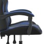 Gaming-Stuhl Drehbar Schwarz und Blau Kunstleder Gaming-Stuhl Drehbar Schwarz und Blau Kunstleder
