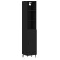 vidaXL Highboard Schwarz 34,5x34x180 cm Holzwerkstoff vidaXL Highboard Schwarz 34,5x34x180 cm Holzwerkstoff