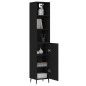vidaXL Highboard Schwarz 34,5x34x180 cm Holzwerkstoff vidaXL Highboard Schwarz 34,5x34x180 cm Holzwerkstoff