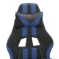 Gaming-Stuhl Drehbar Schwarz und Blau Kunstleder Gaming-Stuhl Drehbar Schwarz und Blau Kunstleder