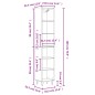 vidaXL Highboard Schwarz 34,5x32,5x180 cm Holzwerkstoff vidaXL Highboard Schwarz 34,5x32,5x180 cm Holzwerkstoff