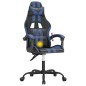 Gaming-Stuhl Drehbar Schwarz und Blau Kunstleder Gaming-Stuhl Drehbar Schwarz und Blau Kunstleder