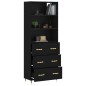 vidaXL Highboard Schwarz 69,5x34x180 cm Holzwerkstoff vidaXL Highboard Schwarz 69,5x34x180 cm Holzwerkstoff