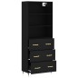 vidaXL Highboard Schwarz 69,5x34x180 cm Holzwerkstoff vidaXL Highboard Schwarz 69,5x34x180 cm Holzwerkstoff