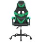 Gaming-Stuhl Drehbar Schwarz und Grün Kunstleder Gaming-Stuhl Drehbar Schwarz und Grün Kunstleder