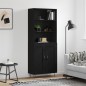 vidaXL Highboard Schwarz 69,5x34x180 cm Holzwerkstoff vidaXL Highboard Schwarz 69,5x34x180 cm Holzwerkstoff
