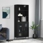 vidaXL Highboard Schwarz 69,5x34x180 cm Holzwerkstoff vidaXL Highboard Schwarz 69,5x34x180 cm Holzwerkstoff