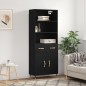 vidaXL Highboard Schwarz 69,5x34x180 cm Holzwerkstoff vidaXL Highboard Schwarz 69,5x34x180 cm Holzwerkstoff