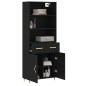 vidaXL Highboard Schwarz 69,5x34x180 cm Holzwerkstoff vidaXL Highboard Schwarz 69,5x34x180 cm Holzwerkstoff