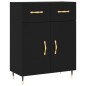 vidaXL Highboard Schwarz 69,5x34x180 cm Holzwerkstoff vidaXL Highboard Schwarz 69,5x34x180 cm Holzwerkstoff