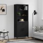 vidaXL Highboard Schwarz 69,5x34x180 cm Holzwerkstoff vidaXL Highboard Schwarz 69,5x34x180 cm Holzwerkstoff
