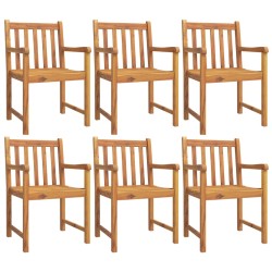 vidaXL Gartenstühle 6 Stk. 56x55,5x90 cm Massivholz Akazie