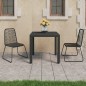 vidaXL 3-tlg. Garten-Essgruppe PVC Rattan Schwarz vidaXL 3-tlg. Garten-Essgruppe PVC Rattan Schwarz
