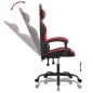Gaming-Stuhl Drehbar Schwarz und Rot Kunstleder Gaming-Stuhl Drehbar Schwarz und Rot Kunstleder