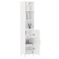 vidaXL Highboard Hochglanz-Weiß 34,5x34x180 cm Holzwerkstoff vidaXL Highboard Hochglanz-Weiß 34,5x34x180 cm Holzwerkstoff