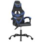 Gaming-Stuhl Drehbar Schwarz und Blau Kunstleder Gaming-Stuhl Drehbar Schwarz und Blau Kunstleder