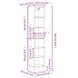 vidaXL Highboard Hochglanz-Weiß 34,5x32,5x180 cm Holzwerkstoff vidaXL Highboard Hochglanz-Weiß 34,5x32,5x180 cm Holzwerkstoff