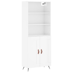 vidaXL Highboard Hochglanz-Weiß 69,5x34x180 cm Holzwerkstoff