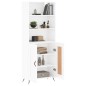 vidaXL Highboard Hochglanz-Weiß 69,5x34x180 cm Holzwerkstoff vidaXL Highboard Hochglanz-Weiß 69,5x34x180 cm Holzwerkstoff