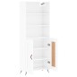 vidaXL Highboard Hochglanz-Weiß 69,5x34x180 cm Holzwerkstoff vidaXL Highboard Hochglanz-Weiß 69,5x34x180 cm Holzwerkstoff